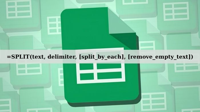 Cú pháp của hàm SPLIT trong Google Sheets được trình bày như sau: